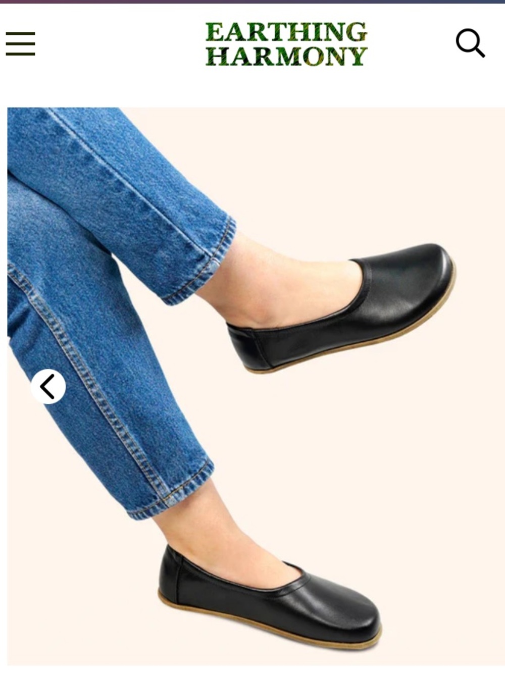 Earthing Harmony Grounding Black Barefoot Ballet Flats Size EU 38 US 8-8.5 EUC - Picture 2 of 8